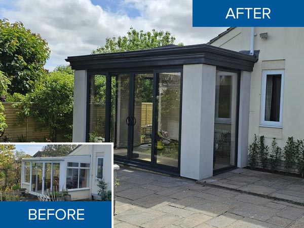 Conservatory Upgrade Before & After from Pennine Conservatory Upgrade Before & After from Pennine