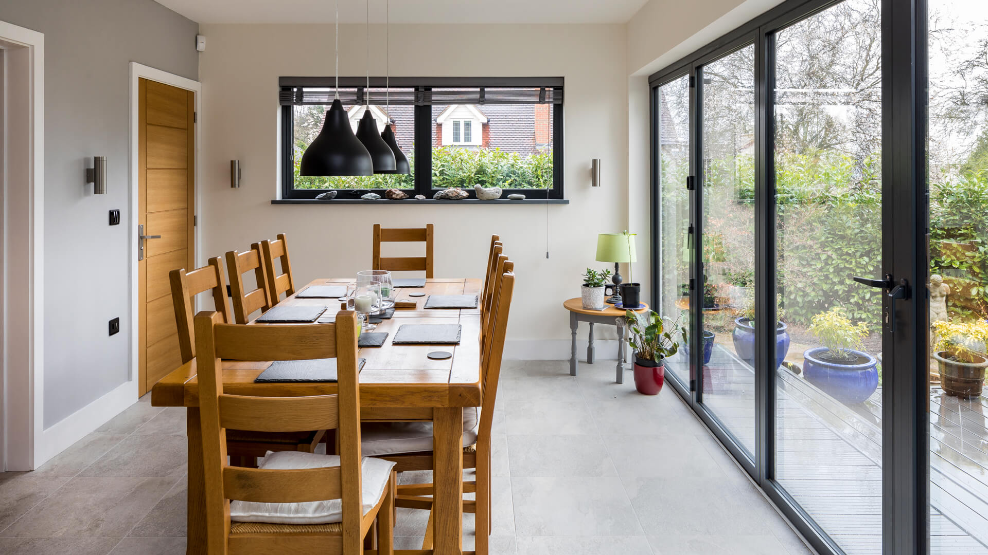 Bi-Folding Doors Internal Image With Garden View